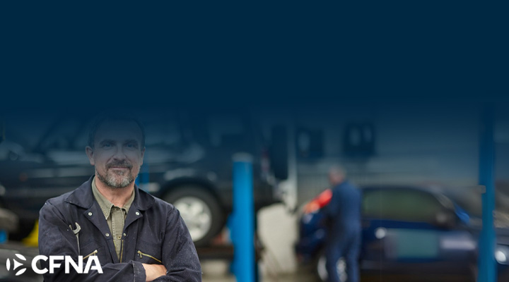 man in garage image